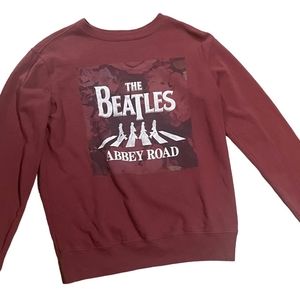 The Beatle's maroon crew neck